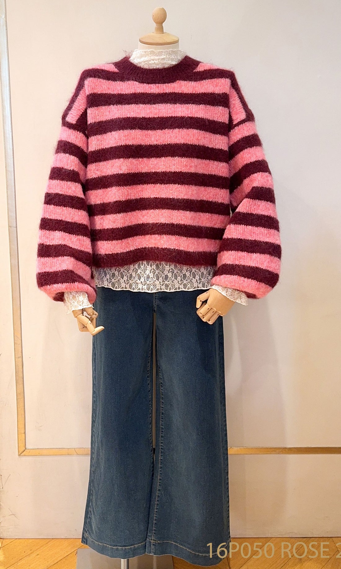Elisa striped o-neck pull