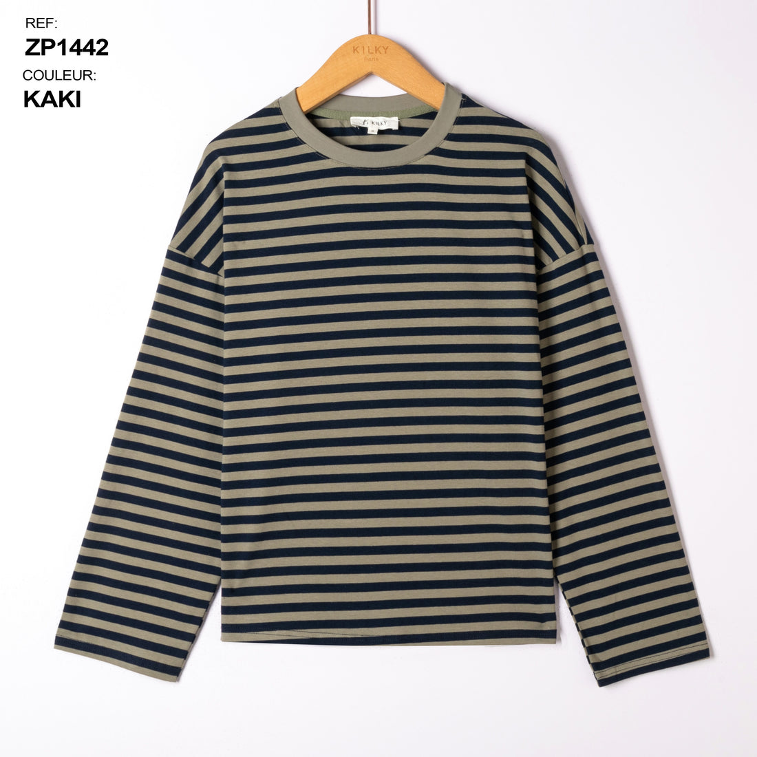 zp1442 contrast border longsleeve