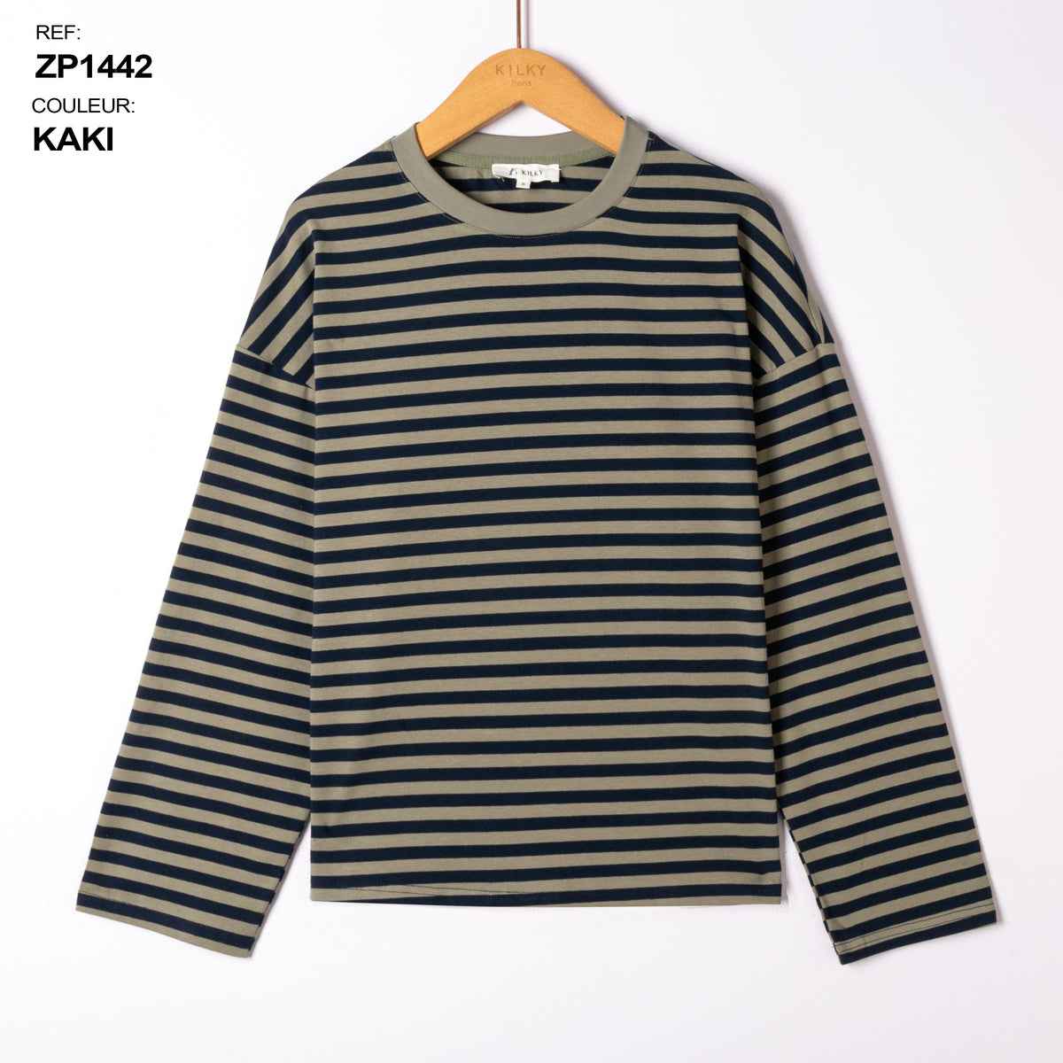zp1442 contrast border longsleeve