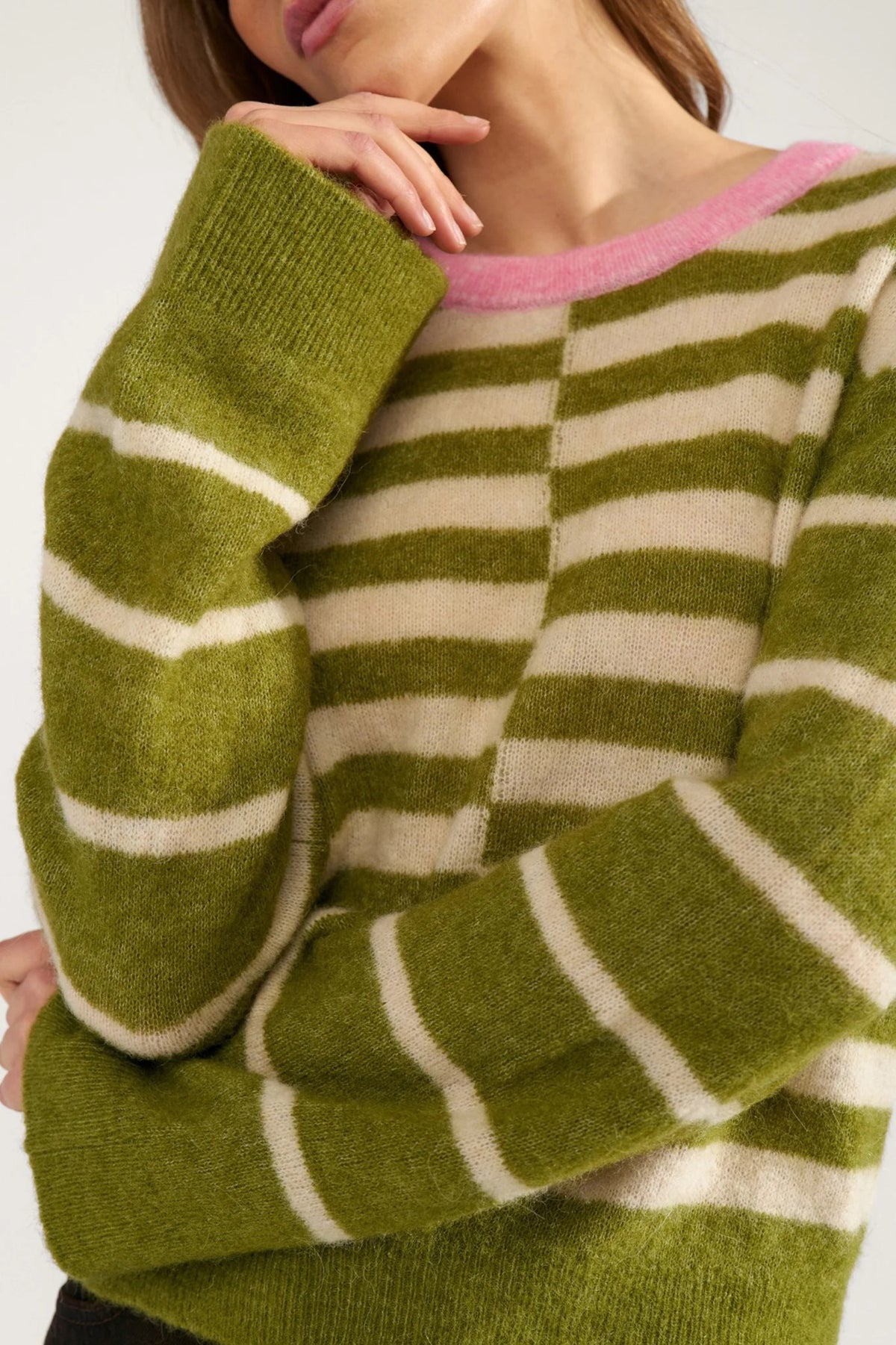 Nuriette Block Stripe Pullover