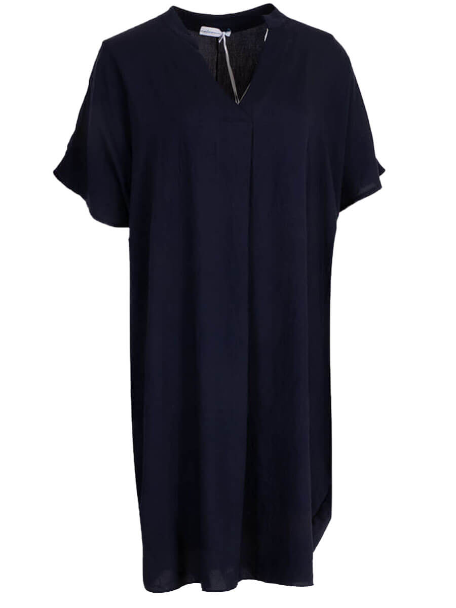 navy One Size Jurken - Jessica summer dress van Azzurro