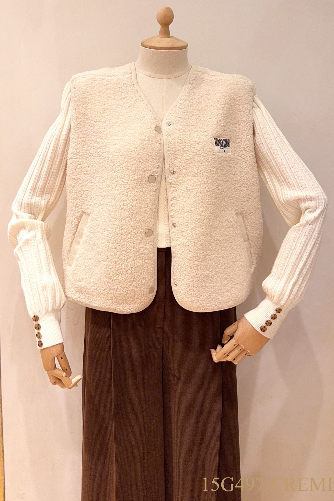 creme Cardigans - Lovers club teddy debardeur van Season