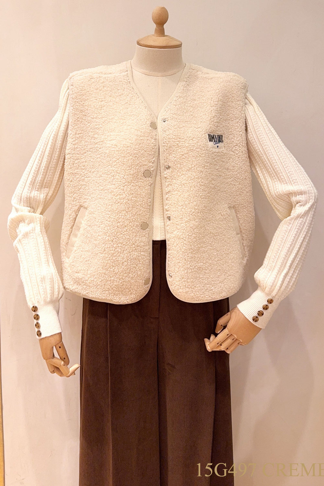 creme Cardigans - Lovers club teddy debardeur van Season