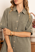 Jurken - Button cotton dress van Kilky