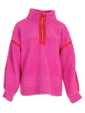 fuchsia red One Size Pulls - 8108 Color contrast Teddy sweat van Azzurro