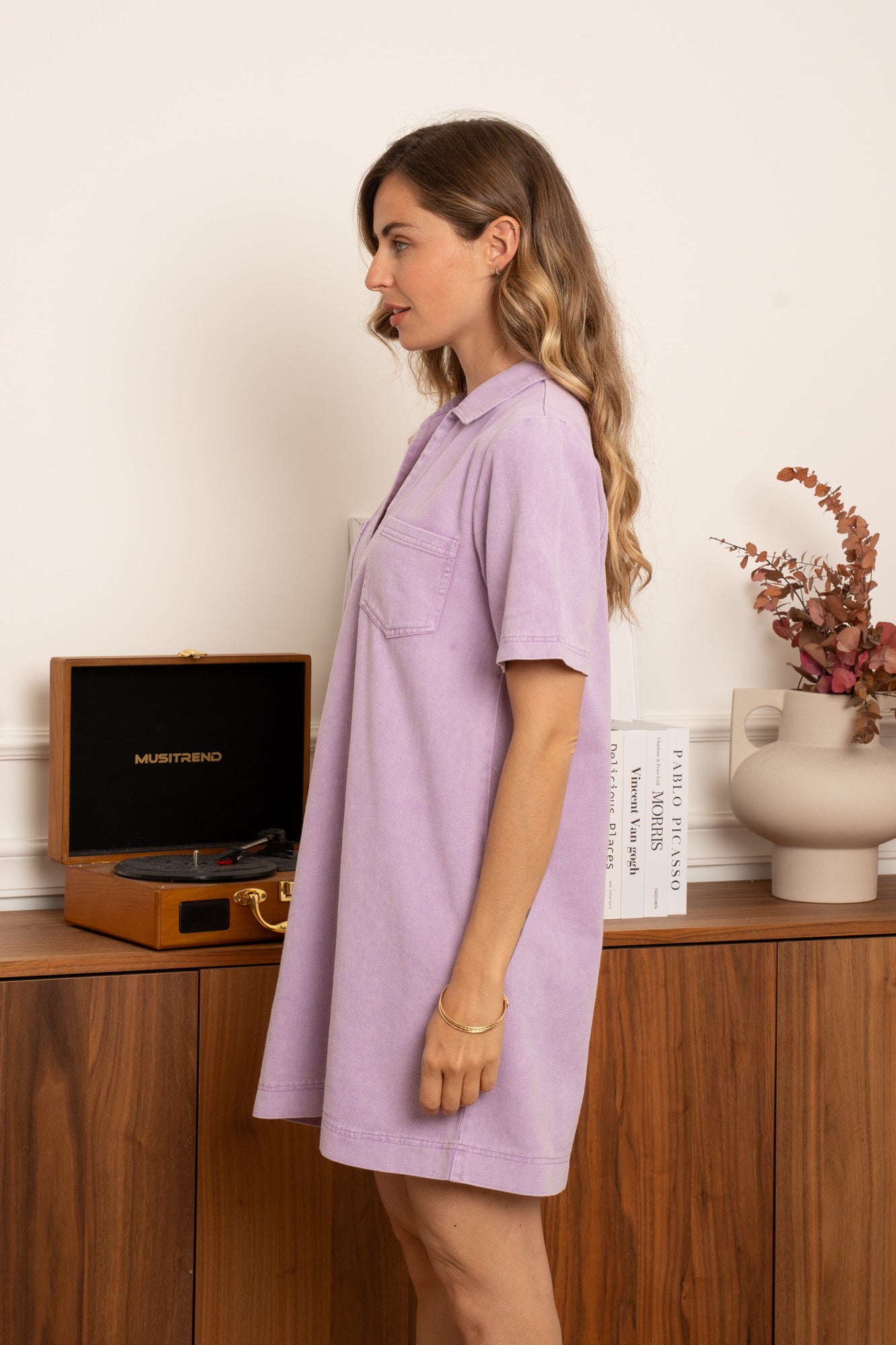 Jurken - Veja V-neck cotton dress van Kilky