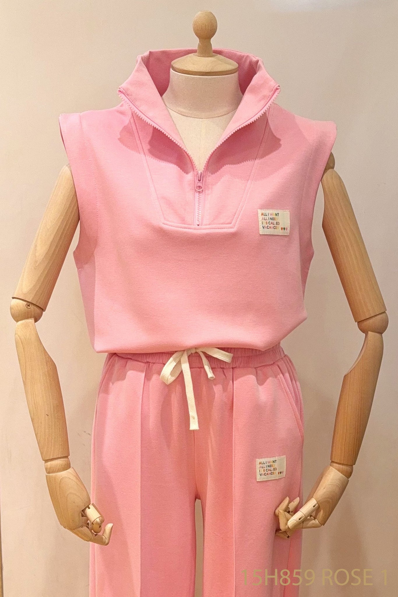 roze Sweaters - Vacance zip Sweat Vest van Season