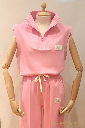 roze Sweaters - Vacance zip Sweat Vest van Season