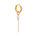 Pearl chain hoop gold K.SH.188.1 Juwelen - Label Kiki oorbel (per stuk) van Label Kiki