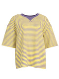 T-shirts - Striped colourblock Tee van Meisjes