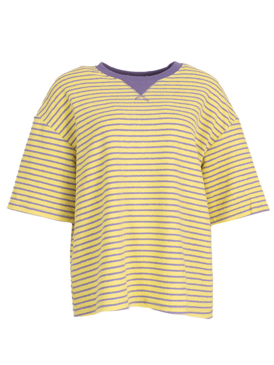 T-shirts - Striped colourblock Tee van Meisjes