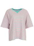 lichtroze One Size T-shirts - Striped colourblock Tee van Meisjes