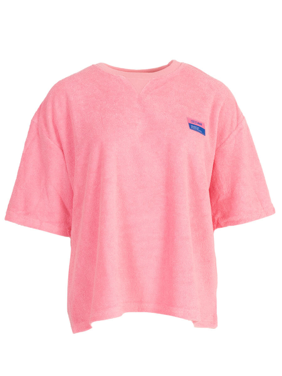 Lichtroze One Size Tops - Short sleeve Terry Top van Meisjes