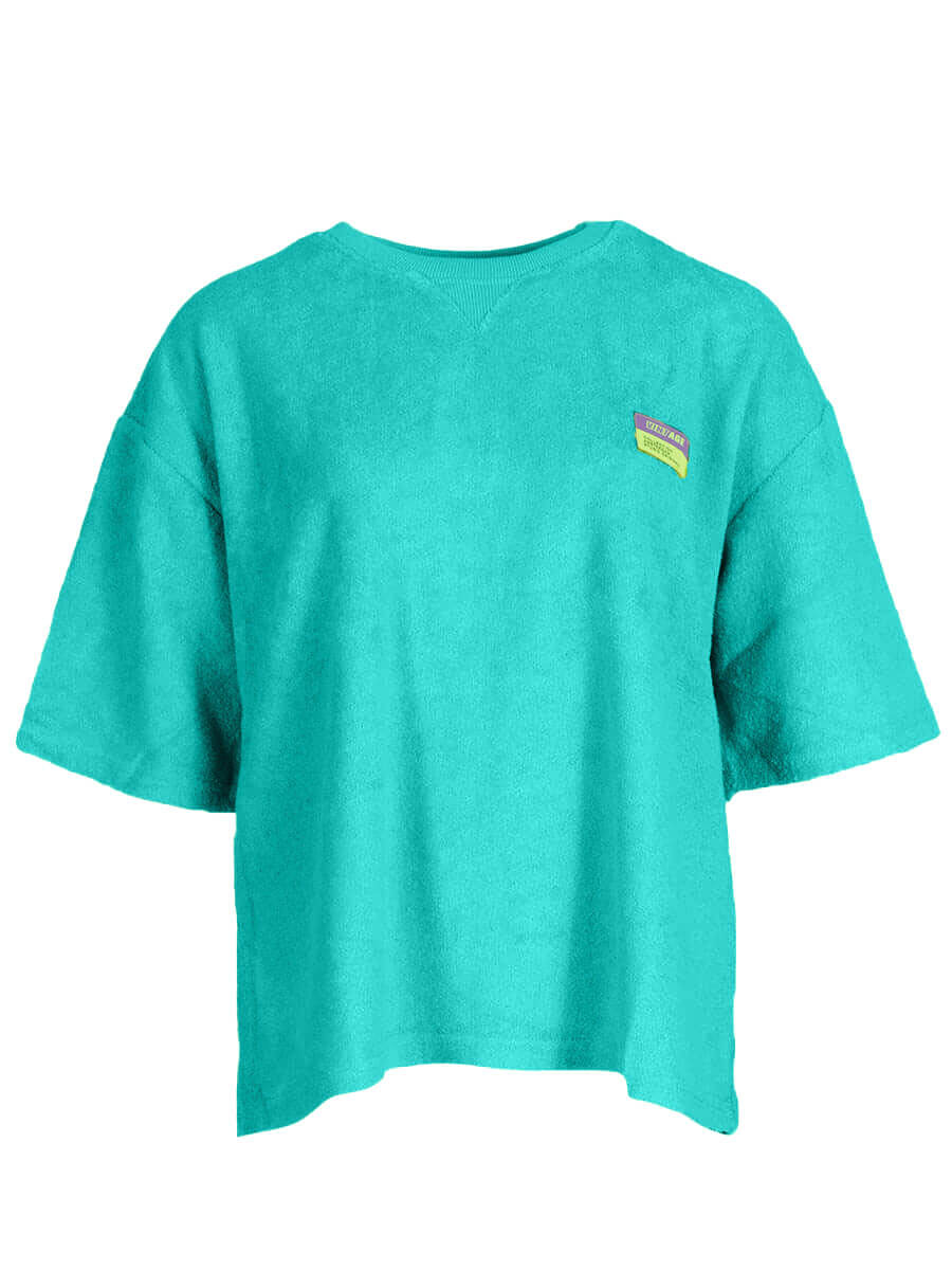 Turquoise One Size Tops - Short sleeve Terry Top van Meisjes