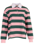 roze groen One Size Sweaters - Striped Polo van Meisjes