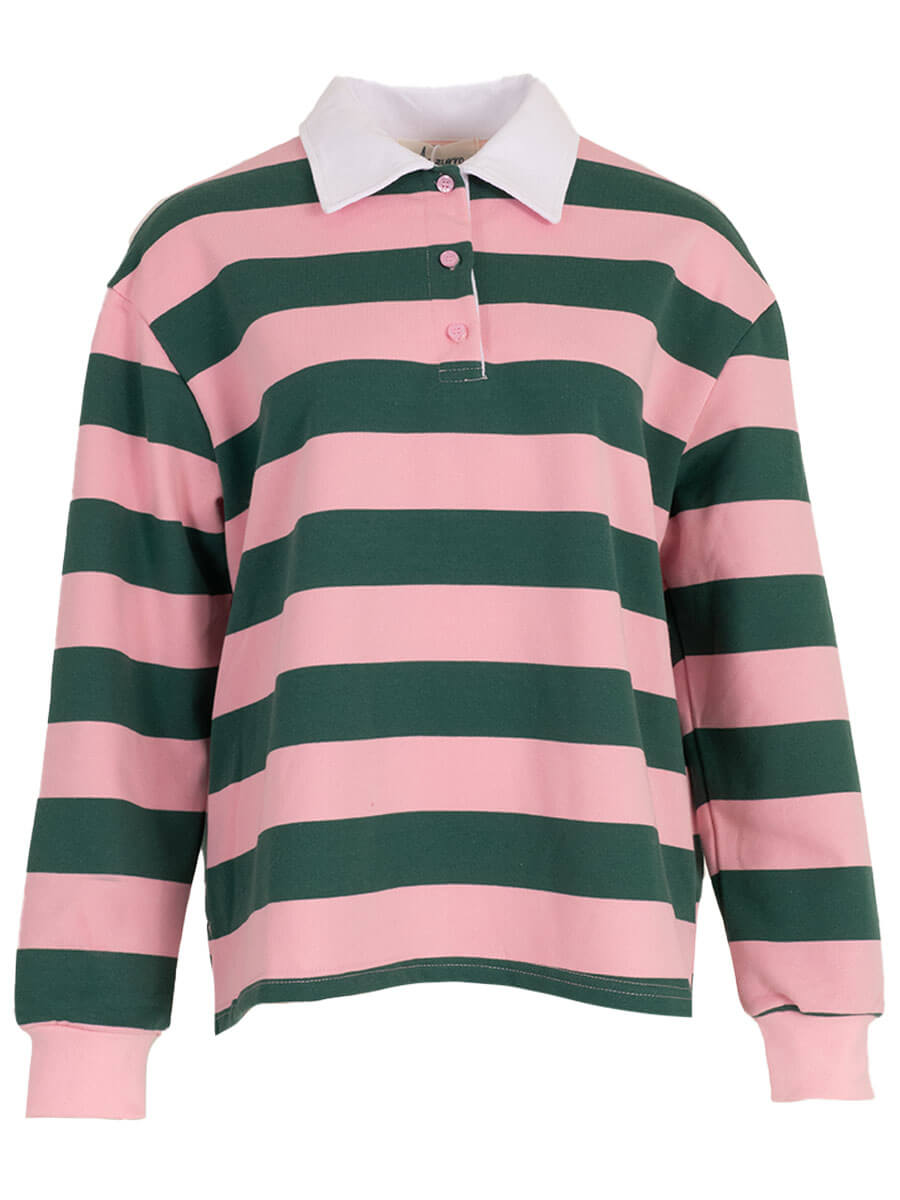 roze groen One Size Sweaters - Striped Polo van Meisjes