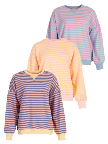 Sweaters - Striped colourblock Sweater van Meisjes
