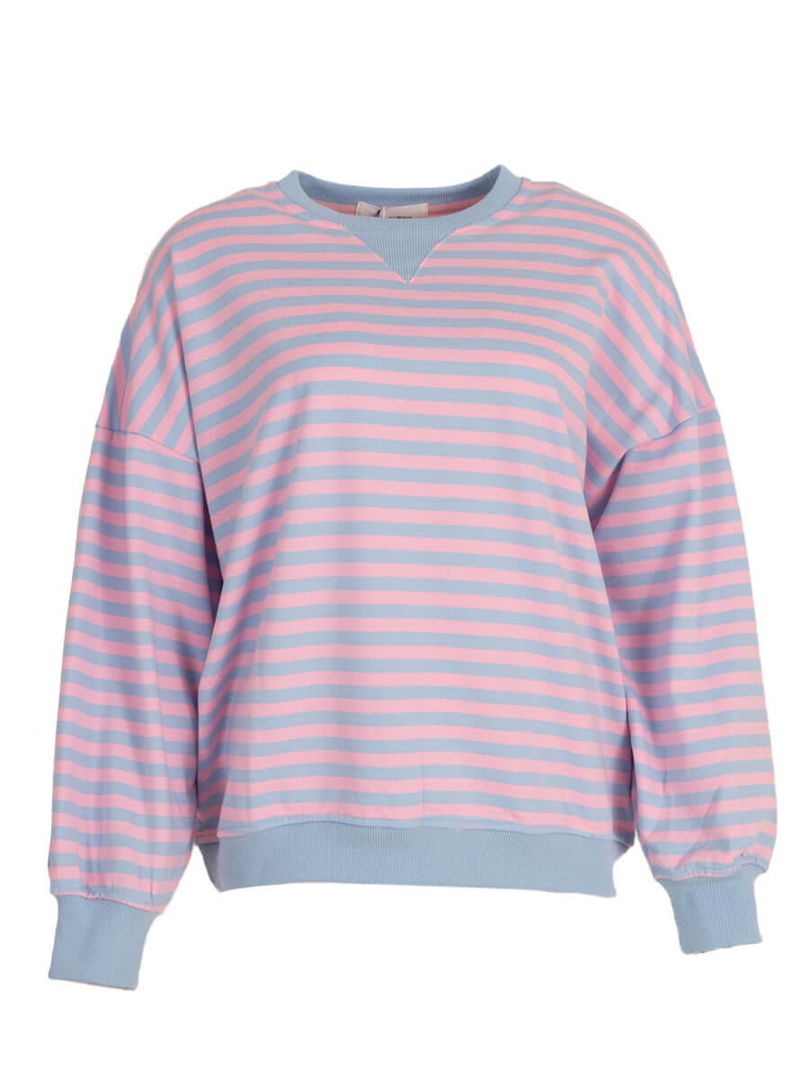lichtroze One Size Sweaters - Striped colourblock Sweater van Meisjes
