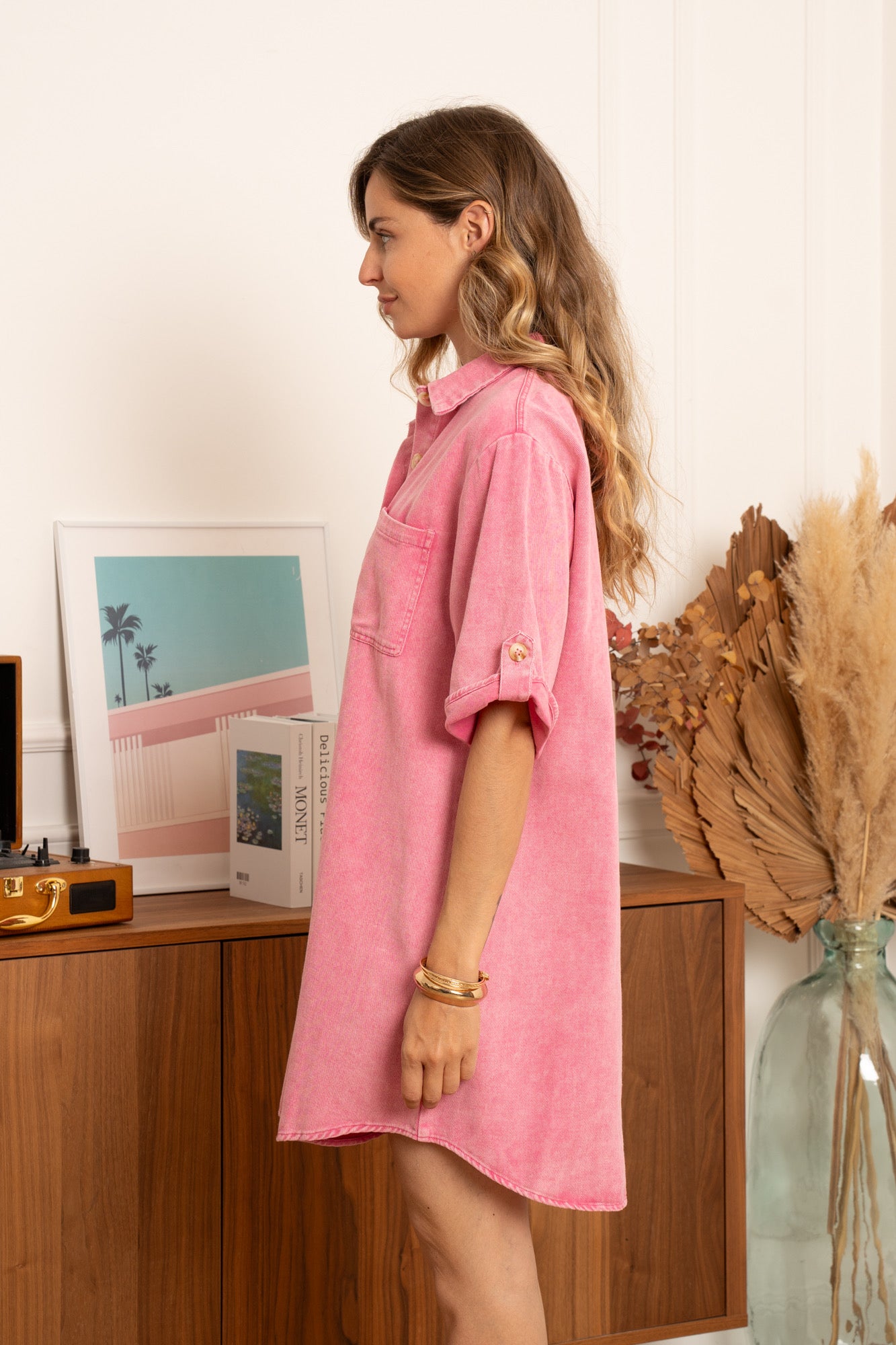 Jurken - Button cotton dress van Kilky