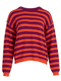 magenta orange one size Pulls - Preludio striped knit van Meisjes Brugge
