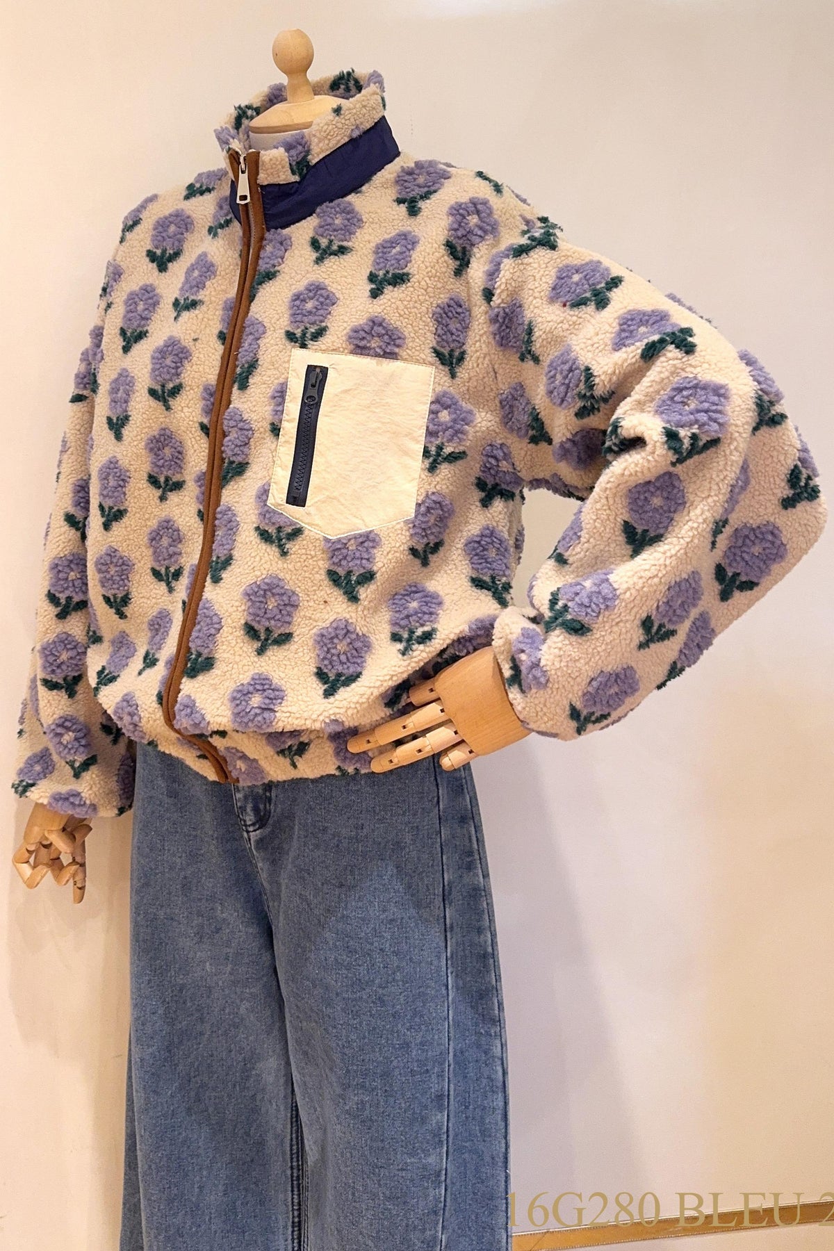 Contrast zipper flowers Teddy