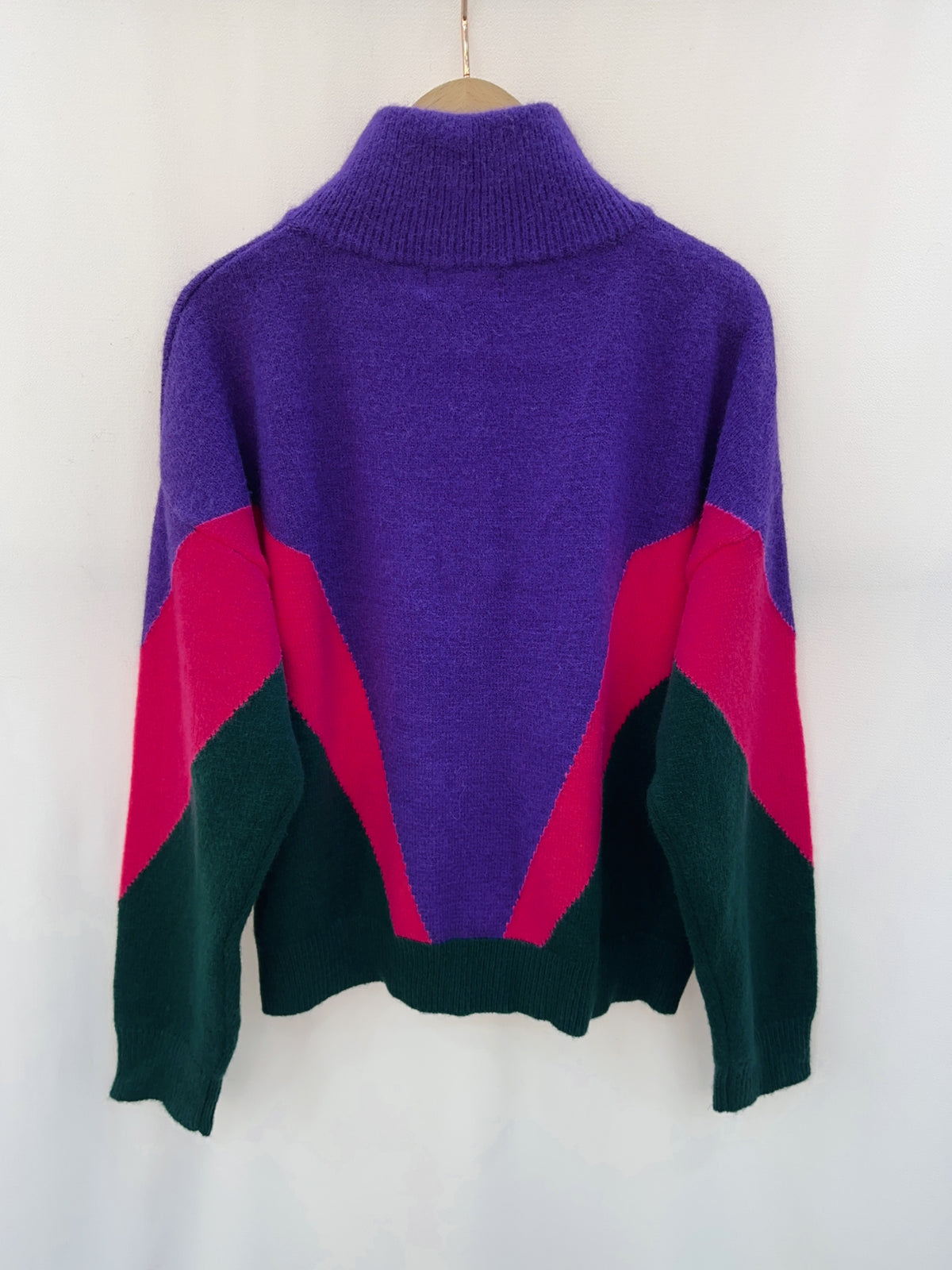 Samantha colorblock highneck knit