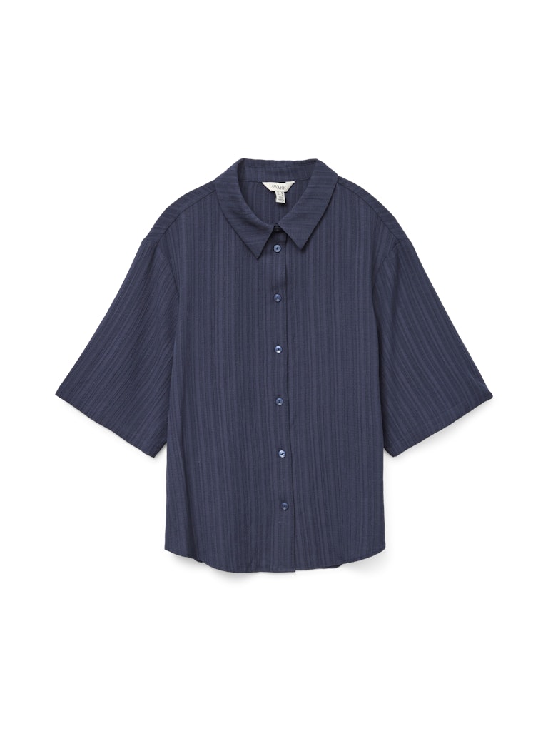 Dark Sapphire Shirts - Vmricki 2/4 Relaxed Polo Shirt van Vero moda