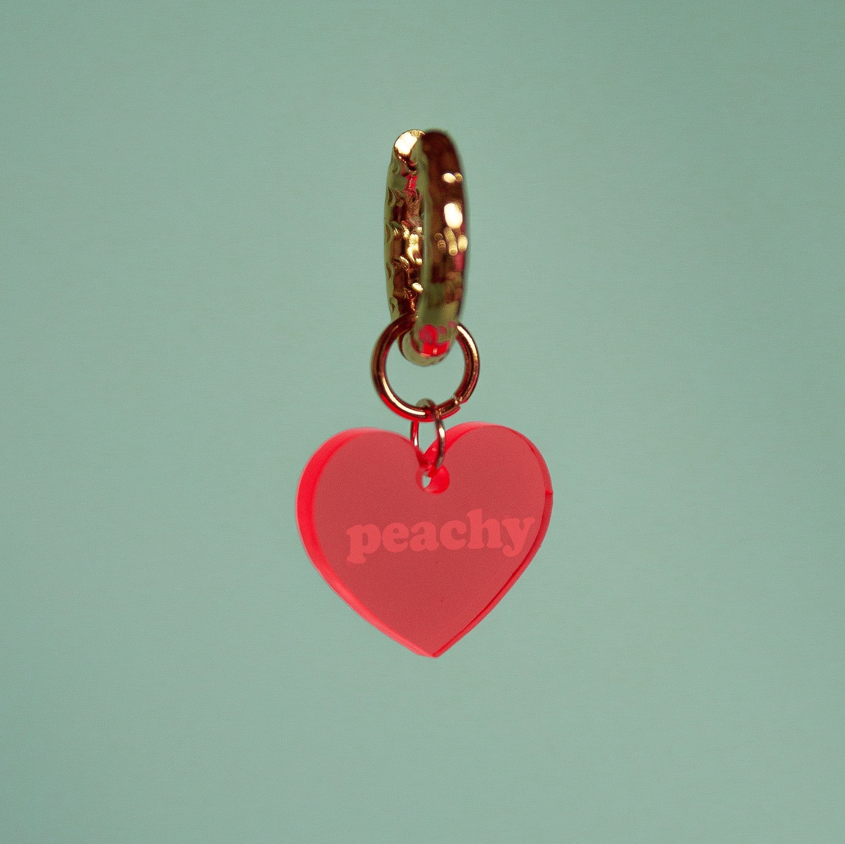 Peachy One Size (per stuk) Juwelen - Plexi hoop - Heart van Atelier Jean