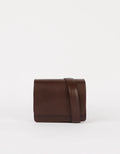 Handtassen - AUDREY MINI bag Chocolate Classic Leather with 2 handles van O My Bag