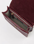 Handtassen - AUDREY MINI bag Dark Cherry Classic Leather with 2 straps van O My Bag