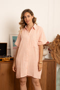 saumon Jurken - Striped summer dress van Kilky