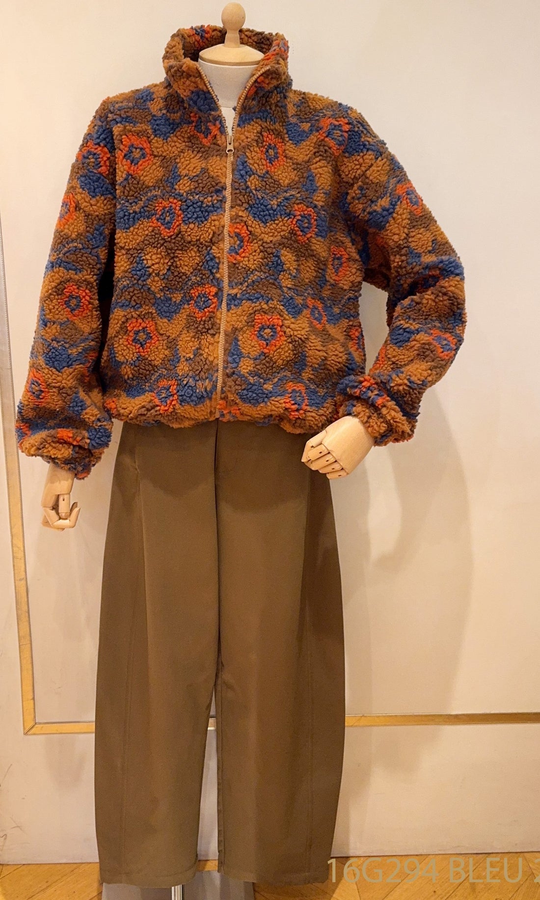 Vintage flower teddy jacket