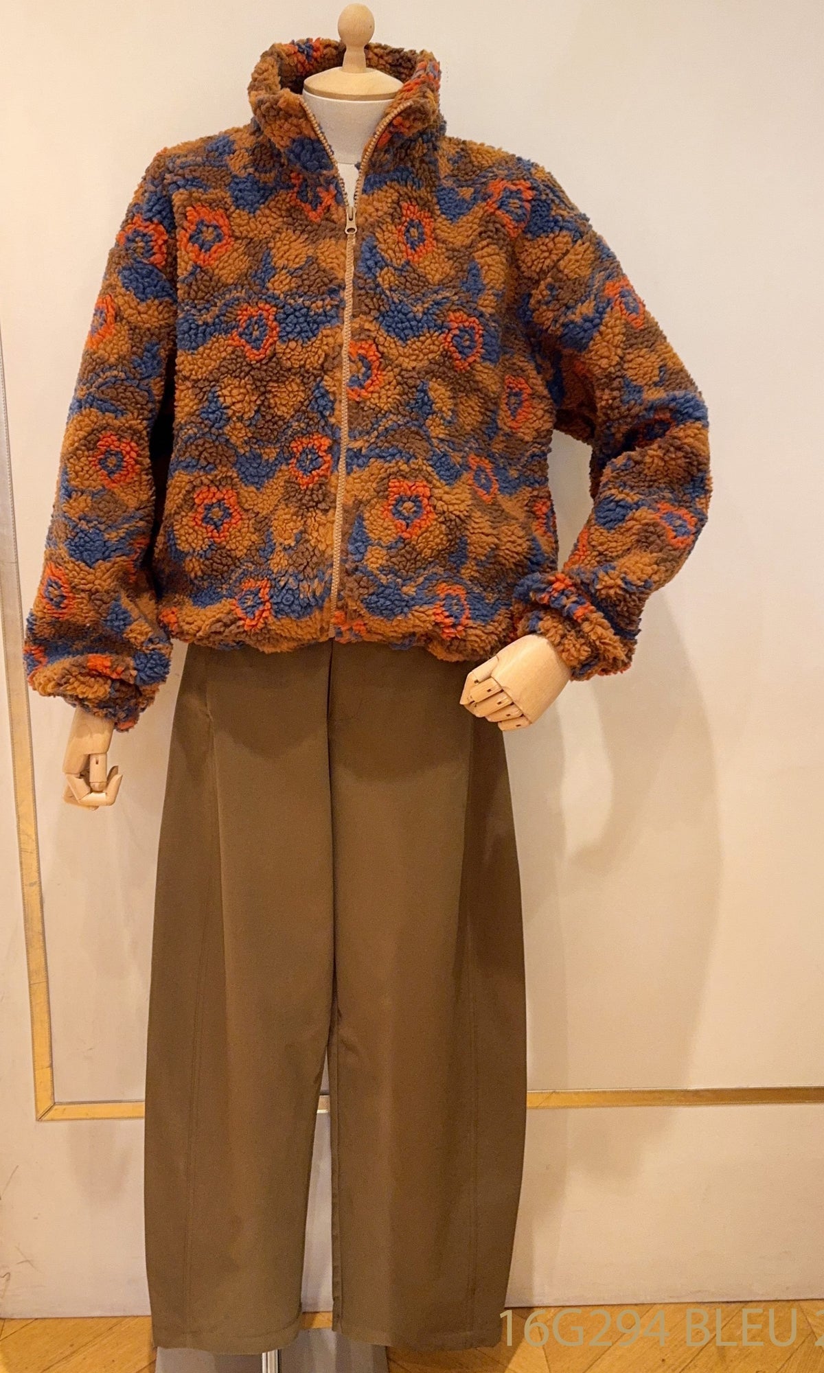 Vintage flower teddy jacket