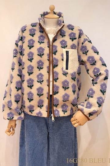 Contrast zipper flowers Teddy