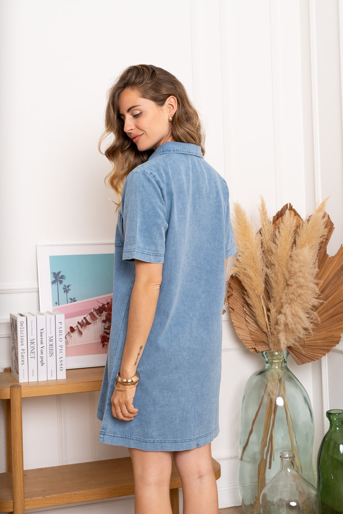 Veja V-neck cotton dress