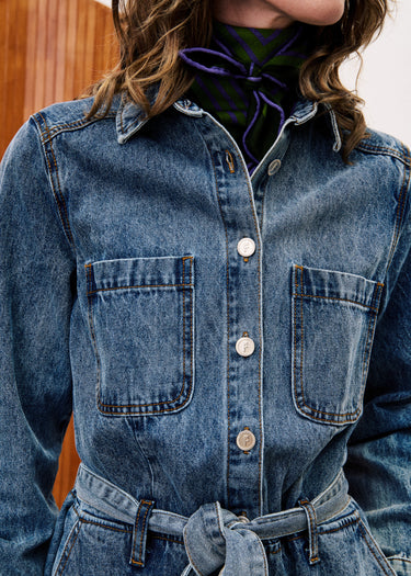 VERBENA Denim Blue Jumpsuit
