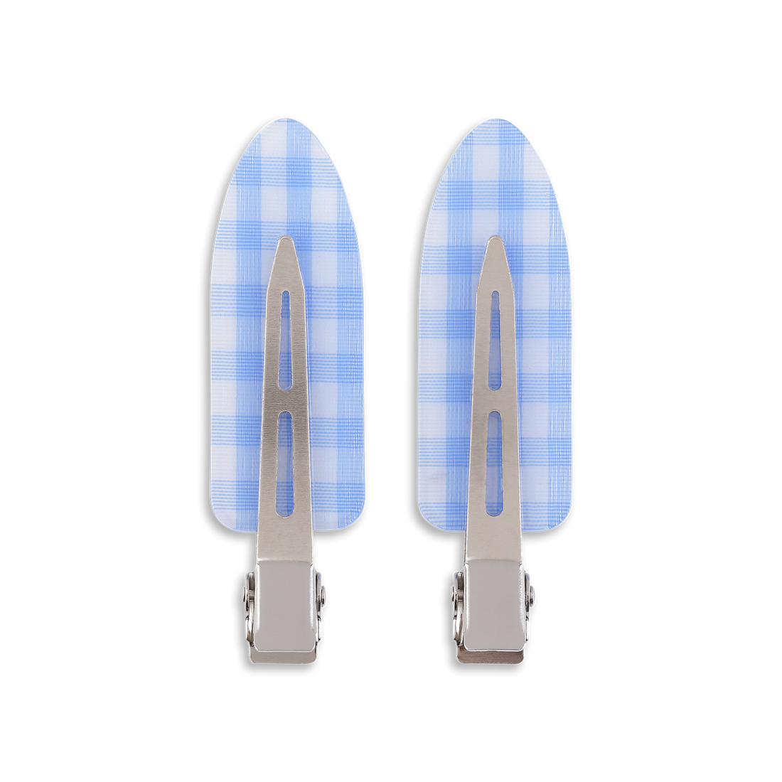 Light Blue 2 pcs Haar Accessoires - Checkered Clips // 2 pcs van SUI AVA