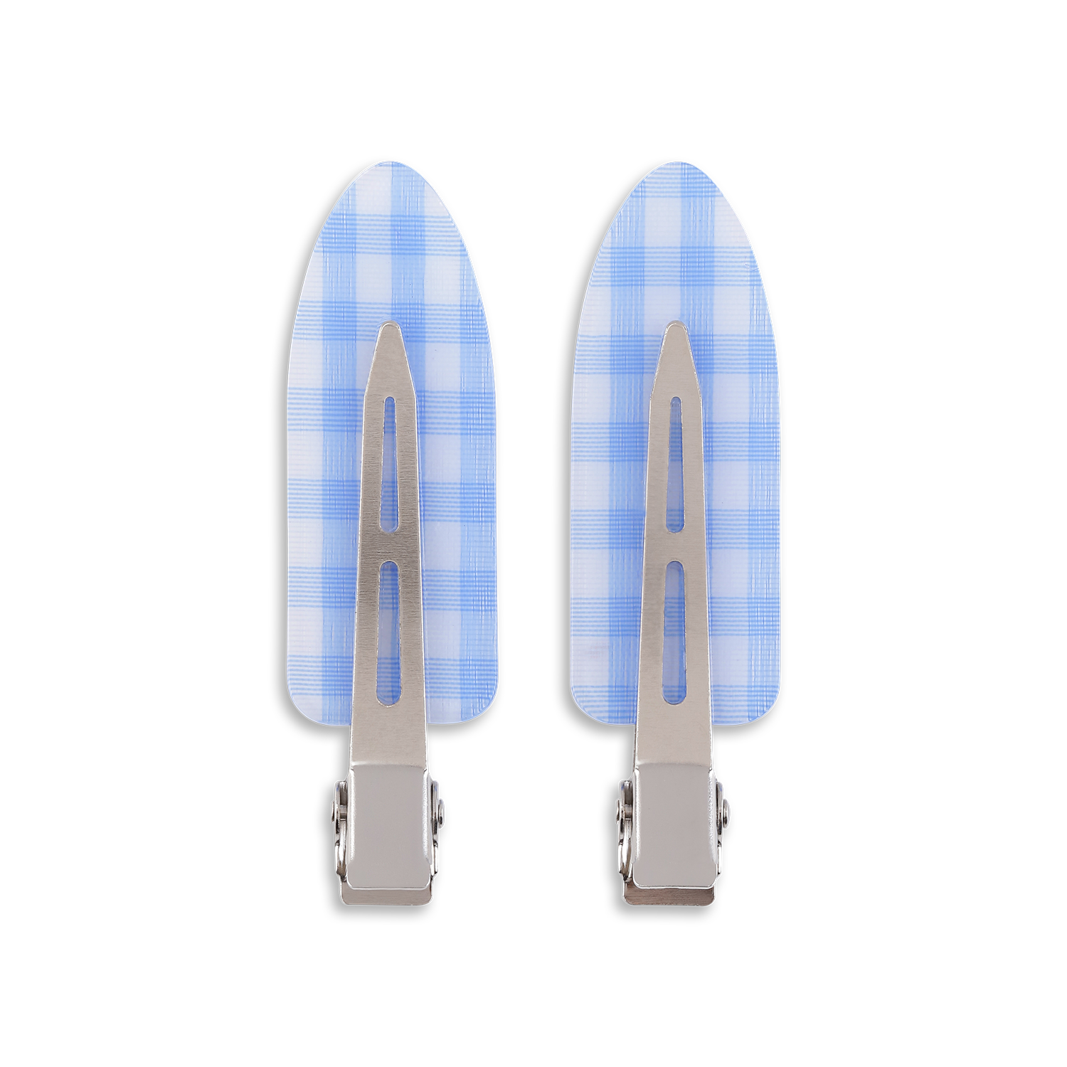 Light Blue 2 pcs Haar Accessoires - Checkered Clips // 2 pcs van SUI AVA
