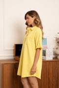 Jurken - Button cotton dress van Kilky
