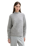 Pulls - hairy mock neck pullover van Tom Tailor