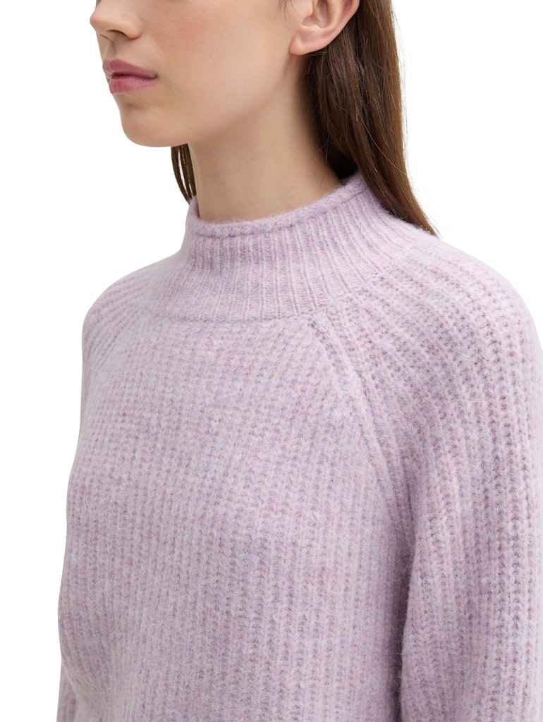 Pulls - hairy mock neck pullover van Tom Tailor