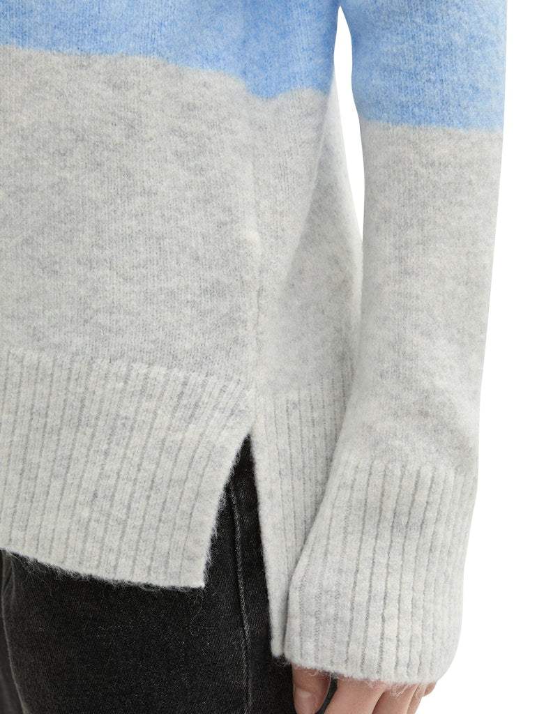 Pulls cozy mock neck pullover color block van Tom Tailor