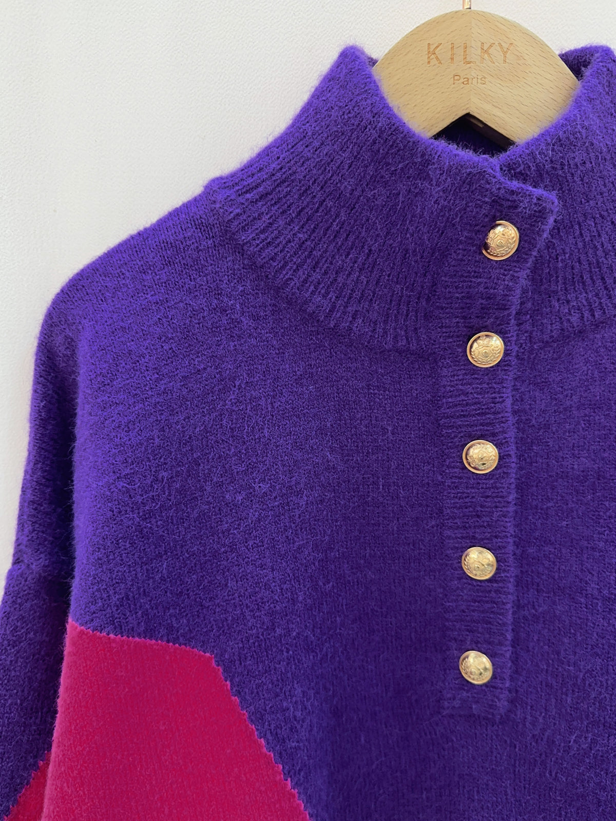 Samantha colorblock highneck knit