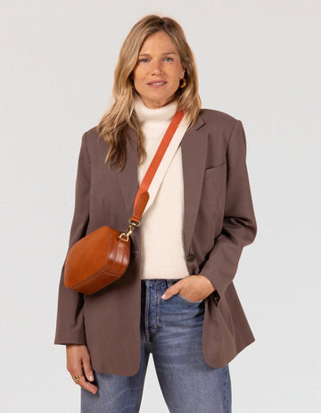 Handtassen - MAYA bag Cognac Classic Leather van O My Bag