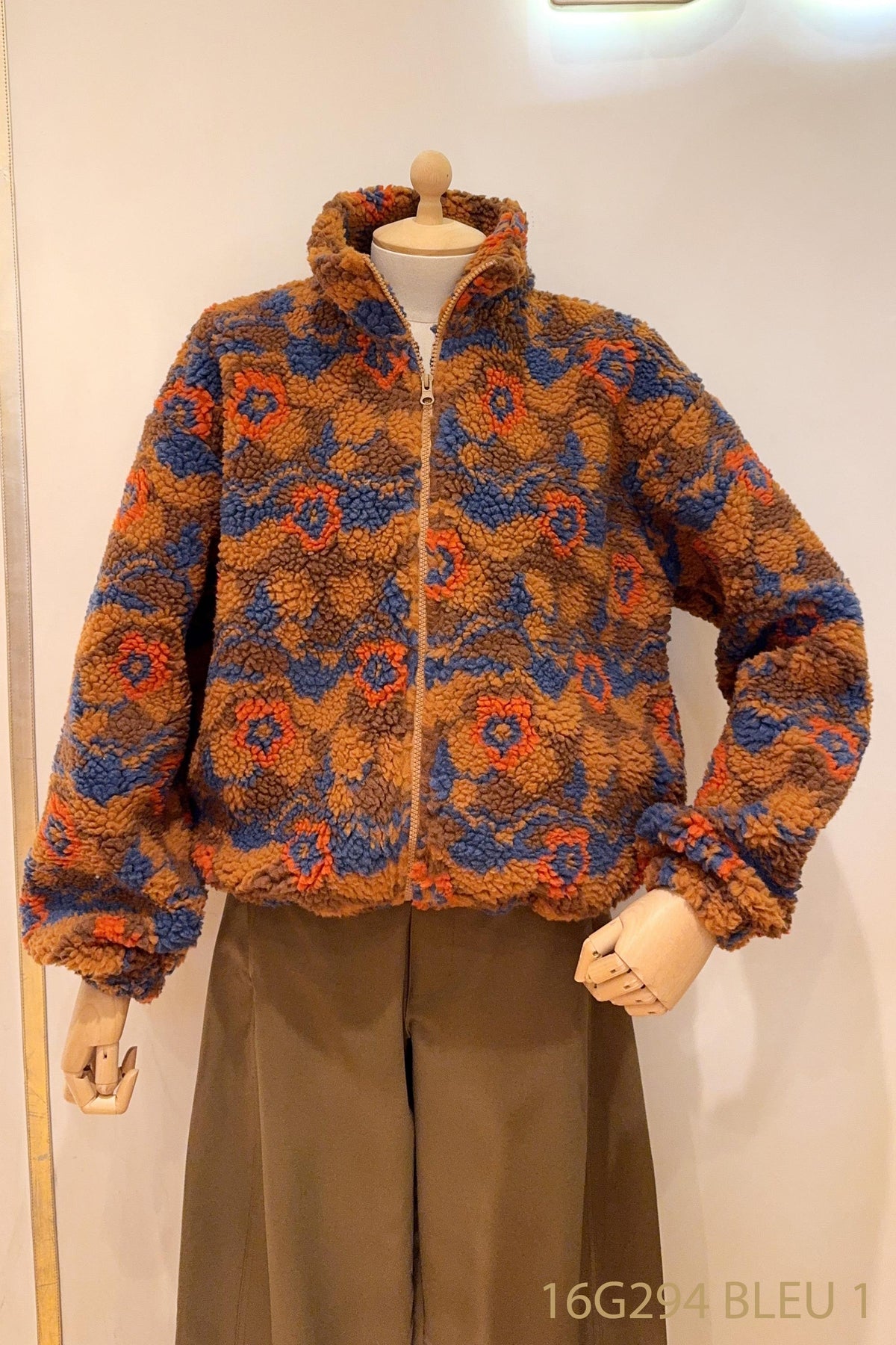 Vintage flower teddy jacket