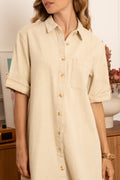 Jurken - Button cotton dress van Kilky