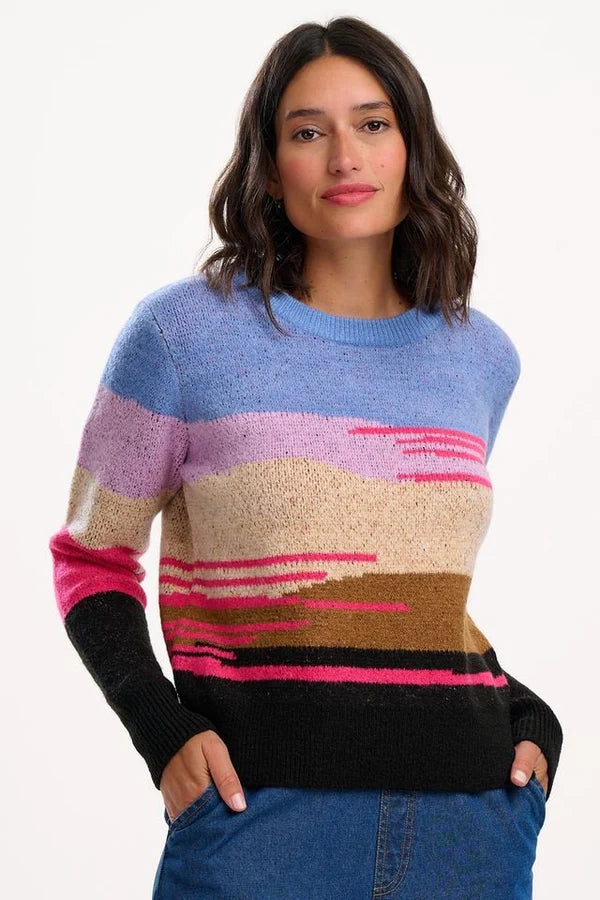 Multi, Abstract Landscape Pulls - Asher Jumper van Sugarhill Boutique