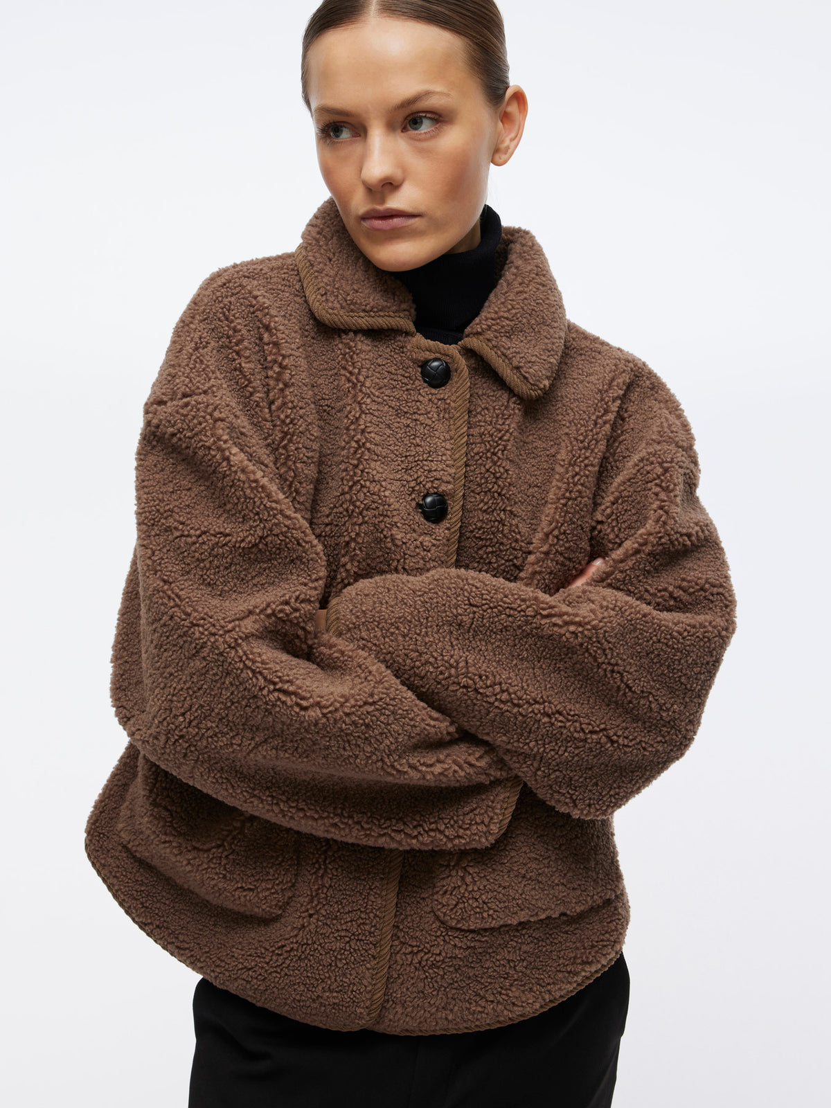 Fossil Jassen - 40% Vimelusa Teddy Jacket van Vila