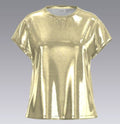 Gold colour Tops - Vihannan S/S O-Neck Top van Vila