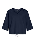 Navy Blazer Tops - Vireflect V-Neck 3/4 String Top van Vila
